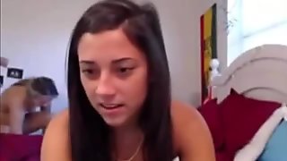 Amateur Lesbian teens use strapon dildo on webcam