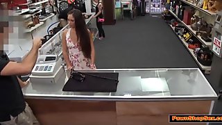 An ex dominatrix agrees to suck Pawnshop owners cock